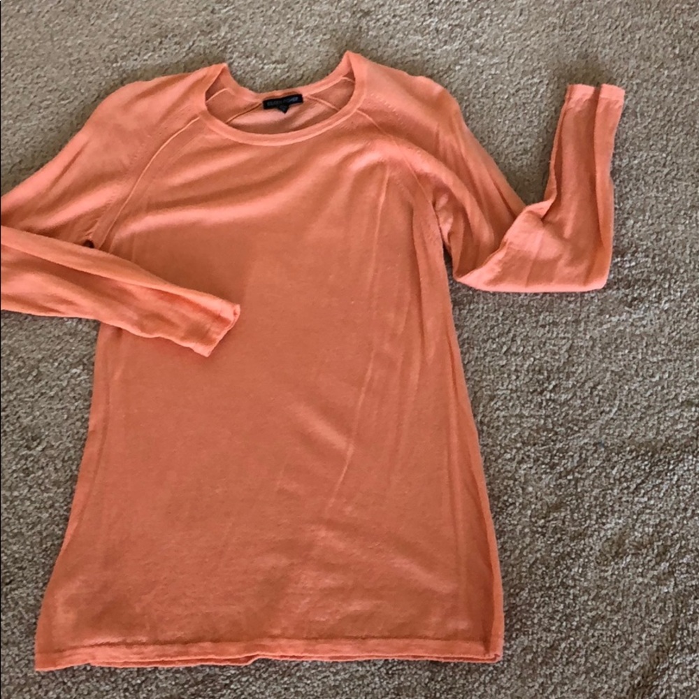 Eileen Fisher Vibrant Orange Scoop Neck Sweater